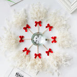 guirlande fleurs séchées blanc bleu rose vert décoration noël mariage rustique festiveextérieur