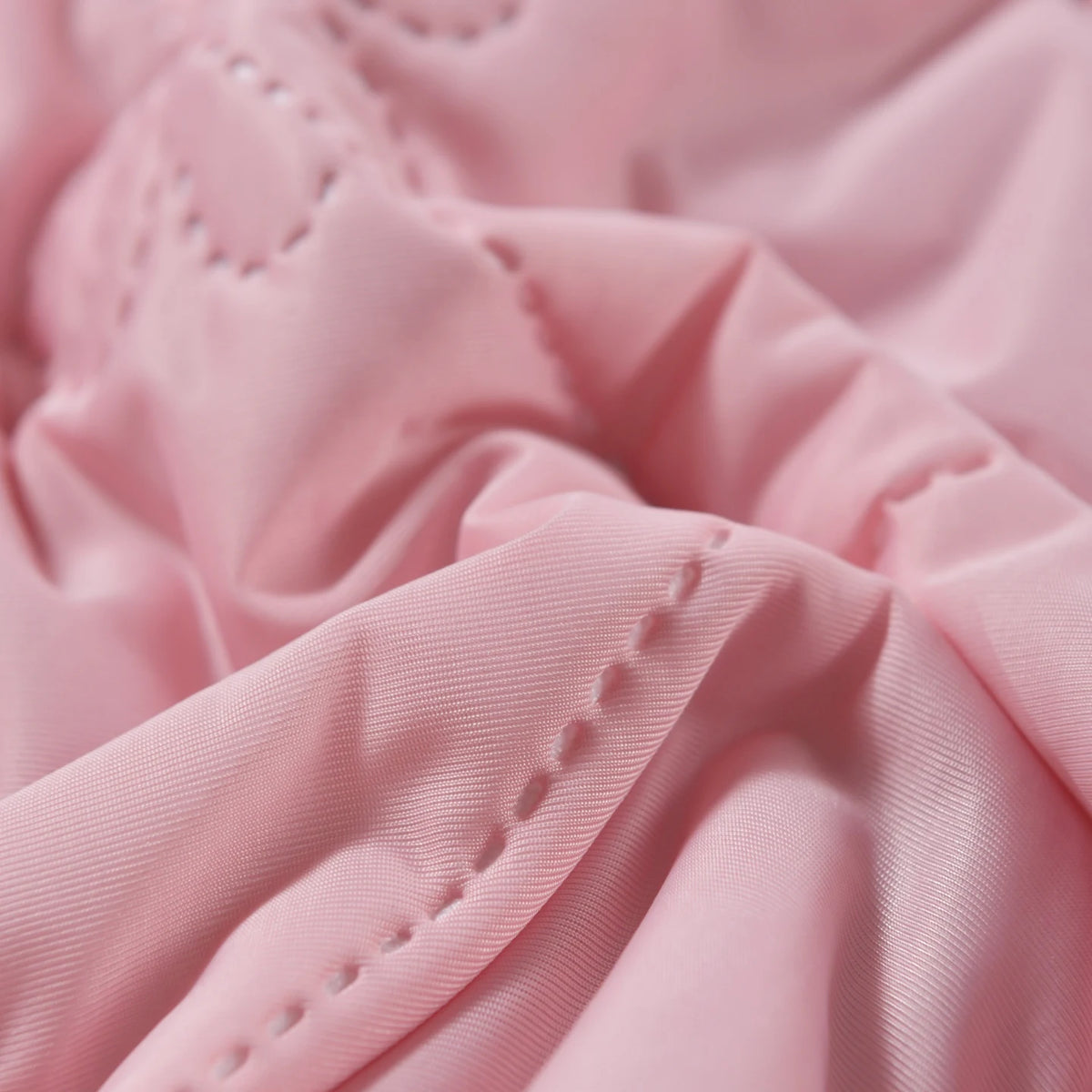 taies d'oreiller cooling polyester respirant moderne rose clair motif carrés washable soft lit maison