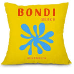 housse coussin carré imprimé moderne vert rose jaune bleu palmier fleur œil 35x35cm 40x40cm