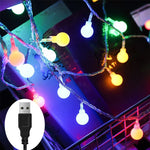 guirlande lumineuse extérieure led usb 5v boules lumineuses colorées autoinstallation decoration jardin camping