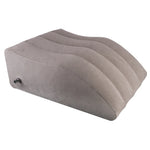 coussin gonflable velours gris confortable valve double literie jambes élévation PVC polyester coton