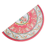 tapis sol antidérapant floral brodé beige noir blanc rose classique traditionnel imperméable moderne