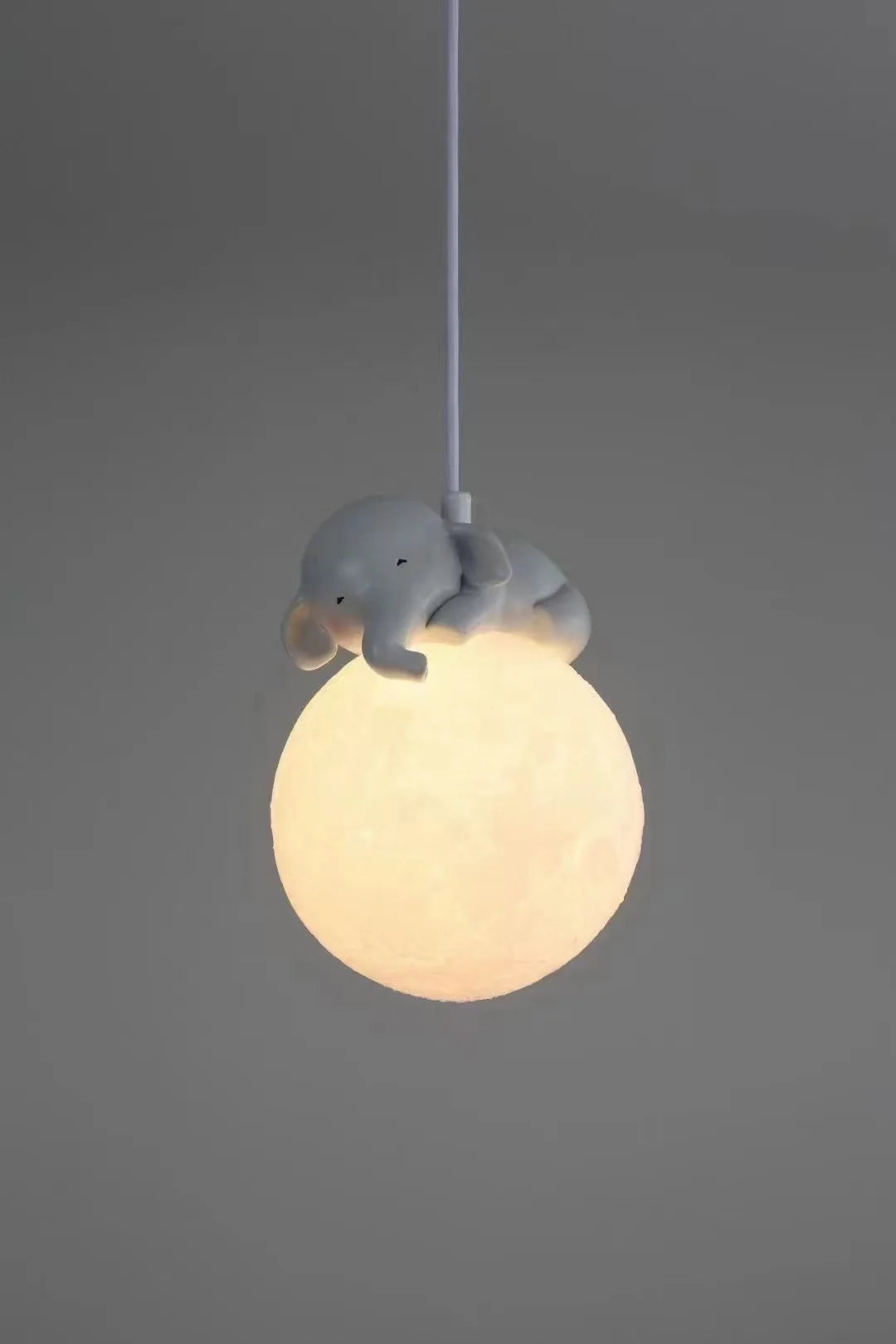 lumière suspendue animaux blanc gris rose bébé moderne minimaliste