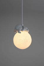 lumière suspendue animaux blanc gris rose bébé moderne minimaliste