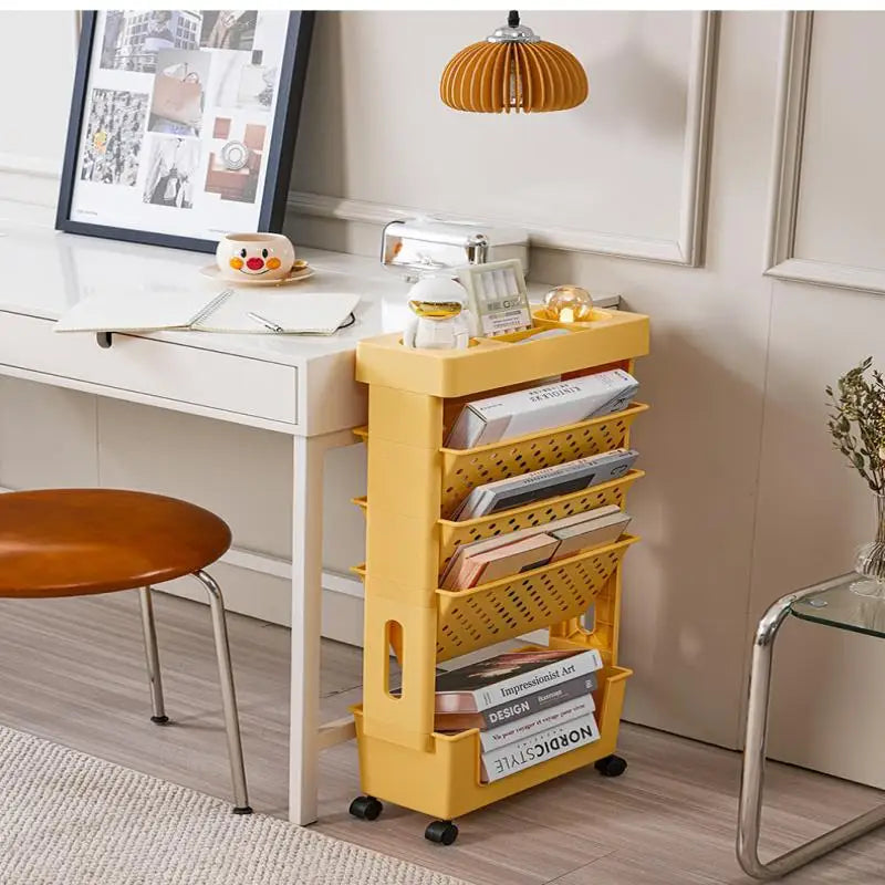 panier roulettes moderne blanc jaune vert rose perforé pratique multifonctionnels