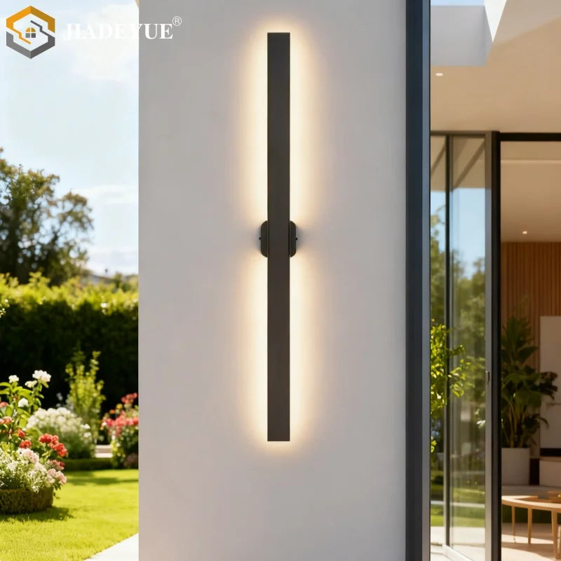 applique murale moderne aluminium noir ip65 2492000lm led 85265vextérieur