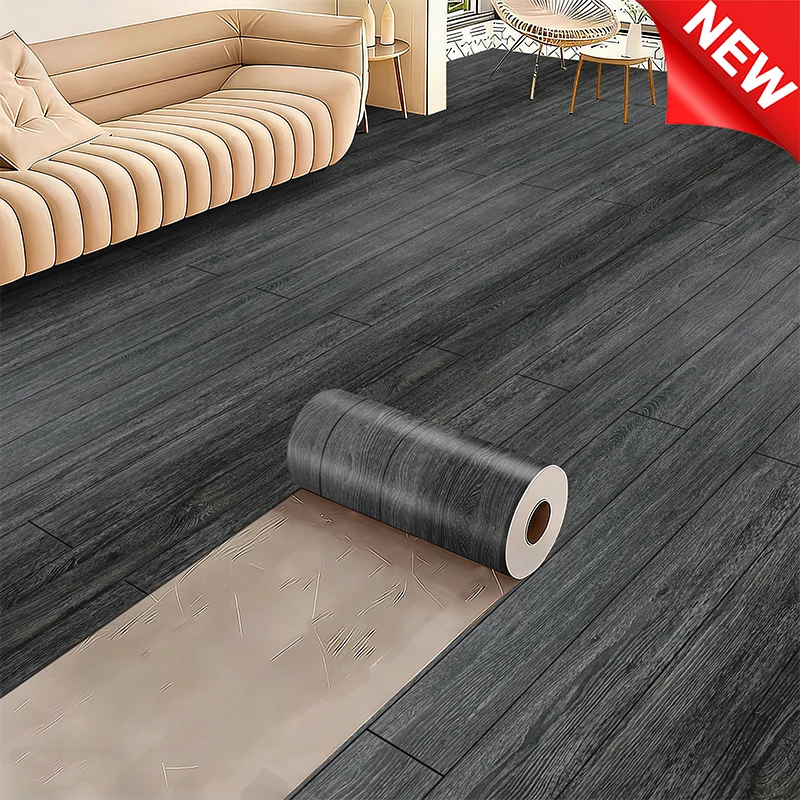 revêtement sol moderne adhésif aspect bois gris clair beige facile installer résistant lusure imperméable