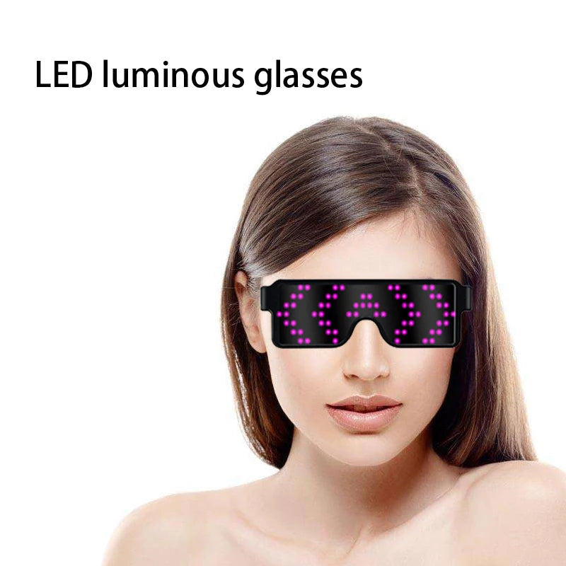lunettes led rouges bleues vertes modernes technologiques occasion fête anniversaire mariage noël