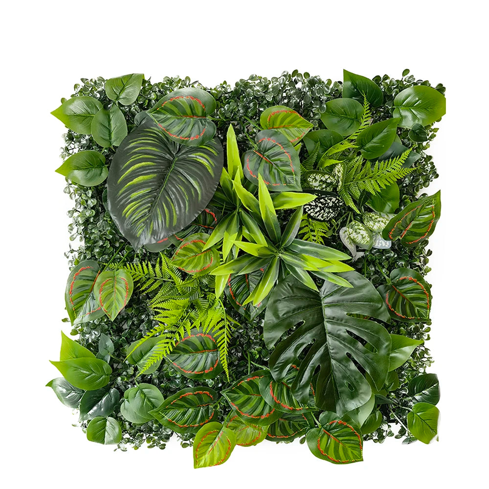 décoration intérieure mur végétal artificiel feuilles fleurs moderne naturel extérieur accroché vert blanc rouge