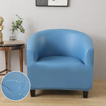 housse fauteuil moderne polyester bleu noir gris marron polaire lavable salon chambre uni