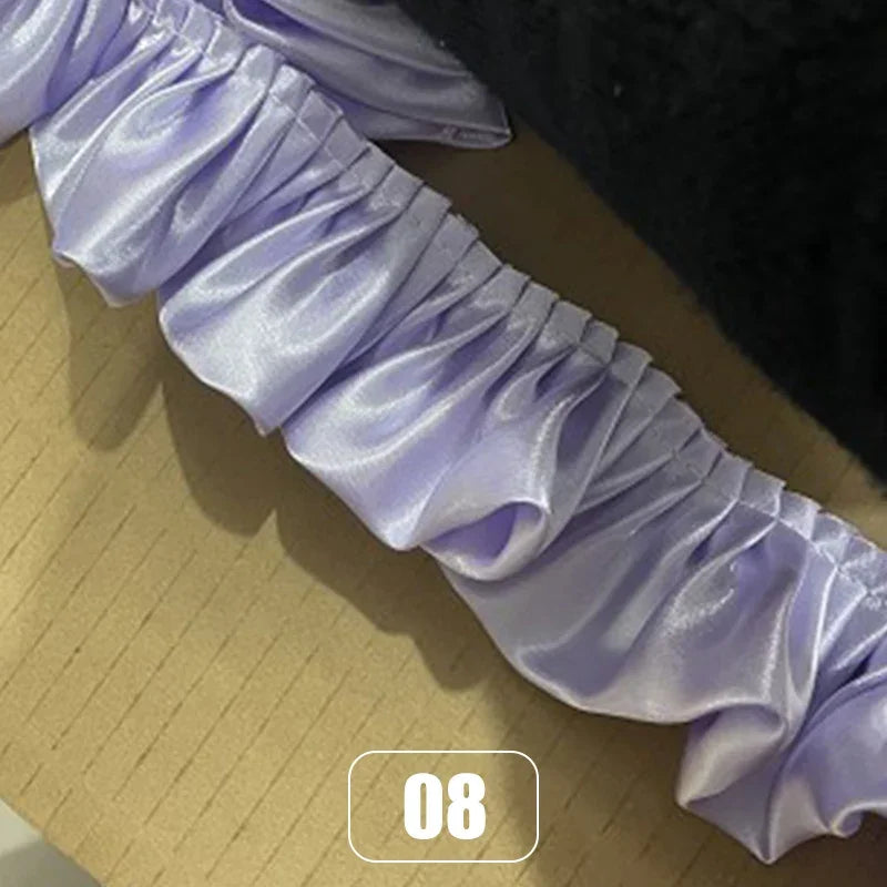 rubans satinés plissés couleurs vives classiques cheveux décontractés élégants mariage artisanat