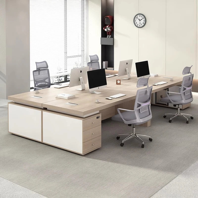 moderne bois mdf 1800mm beige clair tiroirs tables étagères moderne commercial