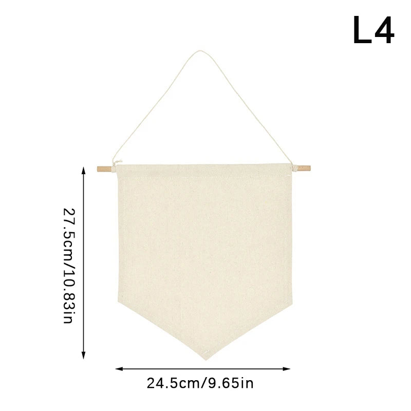 bannières décoratives modernes minimalistes tissu beige noir pins texture tissée