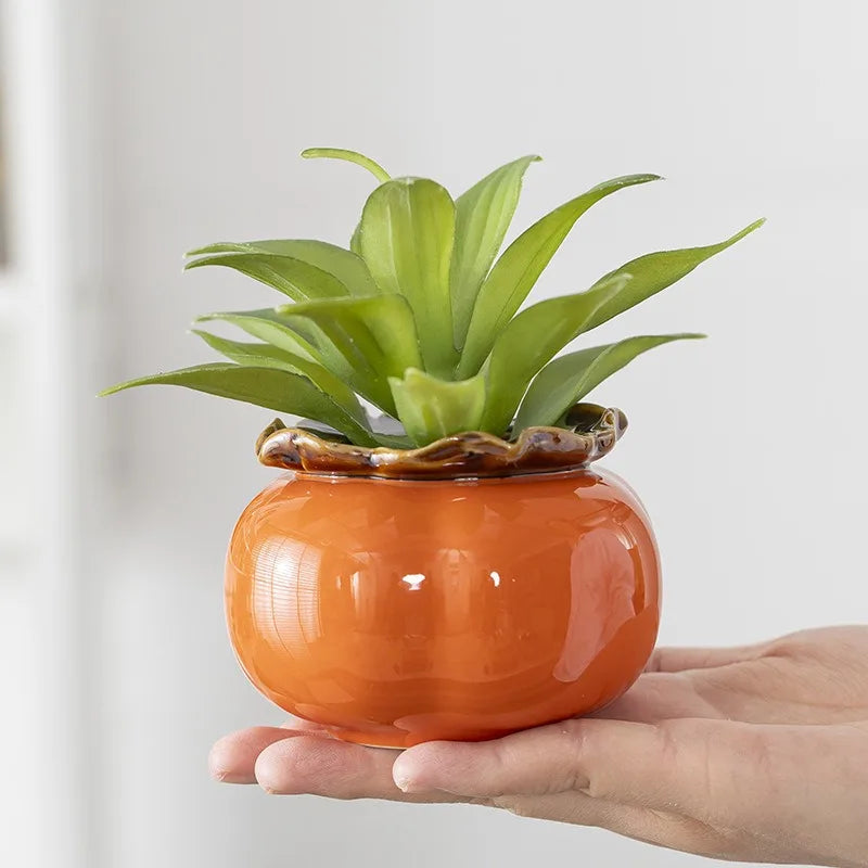vase céramique vert émeraude pot fleurs hydroponique décoration intérieur plante verte rustique champêtre