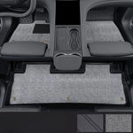 tapis sol voiture noir texture géométrique moderne clips imperméable résistant usage full body wrap