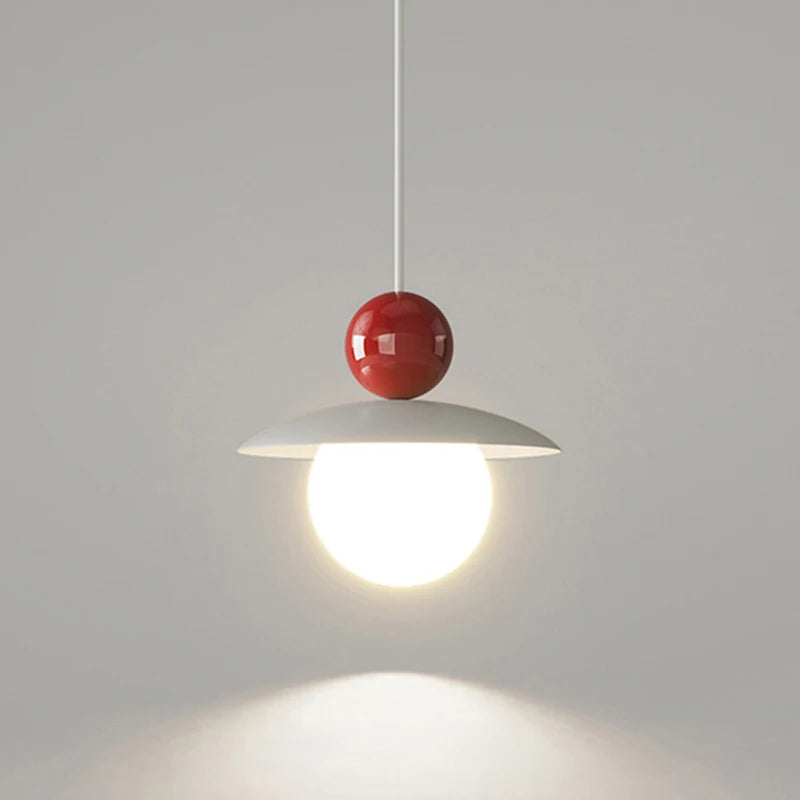 suspension lumineuse moderne blanc rond métal fixation câble opacité intérieur salon chambre étude