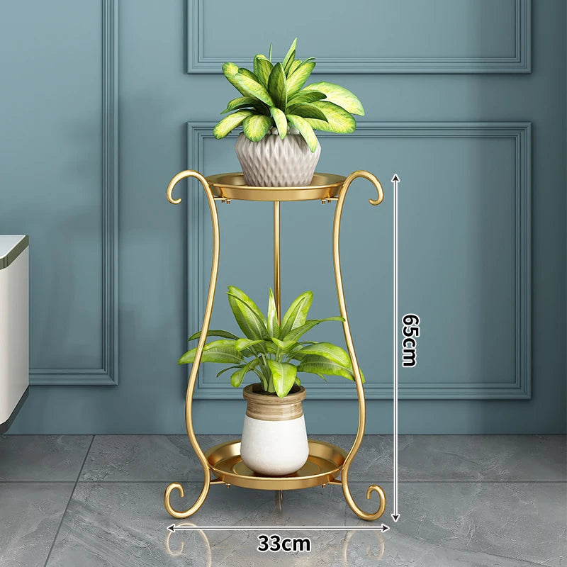 étagères métal or noir blanc plantes intérieur classique moderne autoinstallation multifonctionnels pots