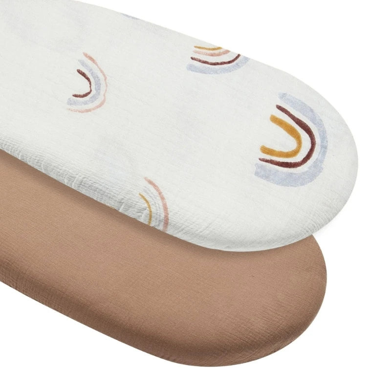 draps housses bébé unisexe 1ans polyester coton quatre saisons imprimé animaux ondulés blanc roseclair