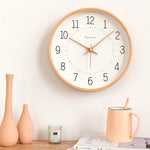 horloge murale moderne minimaliste bois blanc beige chambre salon