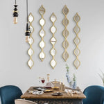 miroirs modernes dorés blancs ovales ondulés élégants décoration muriale chambre coucher