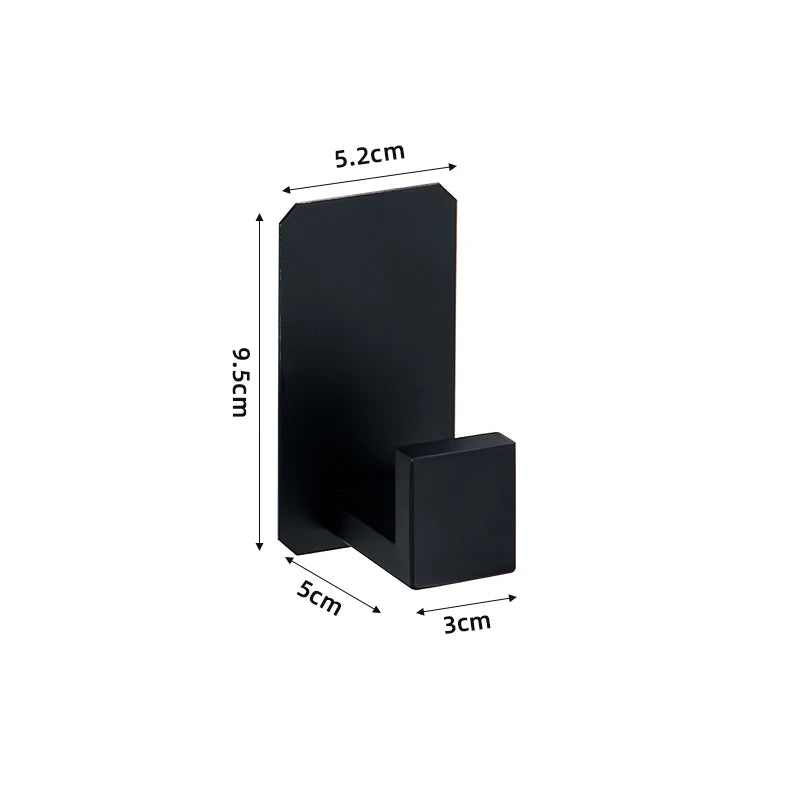 ensemble accessoires salle bain noir mat porte serviettes porte papier crochet adhésif