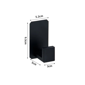 ensemble accessoires salle bain noir mat porte serviettes porte papier crochet adhésif