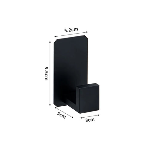 ensemble accessoires salle bain noir mat porte serviettes porte papier crochet adhésif