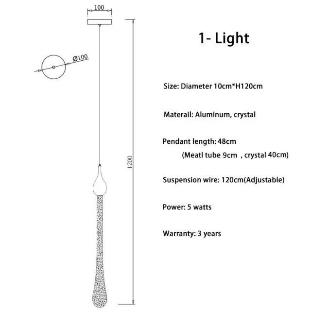 suspension lumineuse or gouttelettes contemporaine 18 lumières spiral transparent élégante