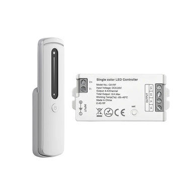 contrôleur led rf sans fil télécommande cct adaptable 12v 24v 15a led dimmable blanc