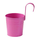 Pots fleurs suspendus modernes couleurs violet jaune rose bleu orange anneaux fixation