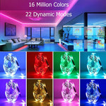 ruban led rgb multicolore 5m 10m 15m 20m moderne télécommande application