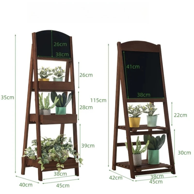 support plantes étagère bois marron angle extérieur pot fleuri verteintérieur tableau noir dessinextérieur jardinfournillevintage