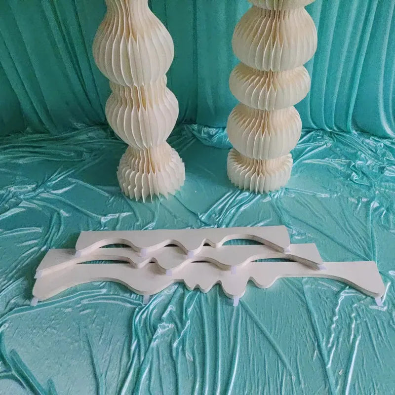 Décor festif vase blanc rayures moderne 100cm 120cm 80cm anniversaire mariage