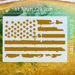 Stencil drapeau américain peinture murale scrapbooking coloriage moderne or rouge bleu blanc