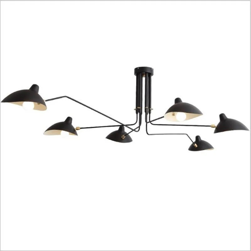 luminaire industriel suspension murale moderne abatjour opaque couleur noir argent doré