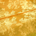 tissu floral or rose élégant classique satiné polyester largeur 150cm