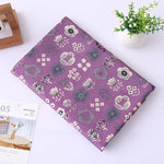 tissu toile imprimé floral violet rose vert orange rouge tissu coton lin résistant bricolage