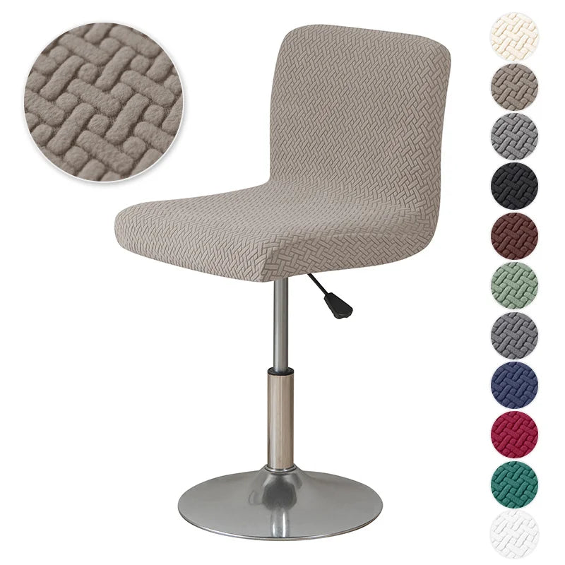 housse chaise tissu motifs géométriques gris clair moderne réglable four seasons