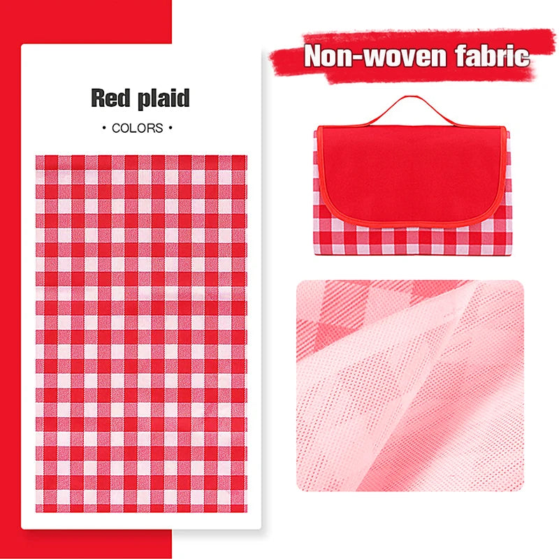 serviette pique nique carreaux vert clair blanc résistante l'eau facile nettoyer pratique simple camping