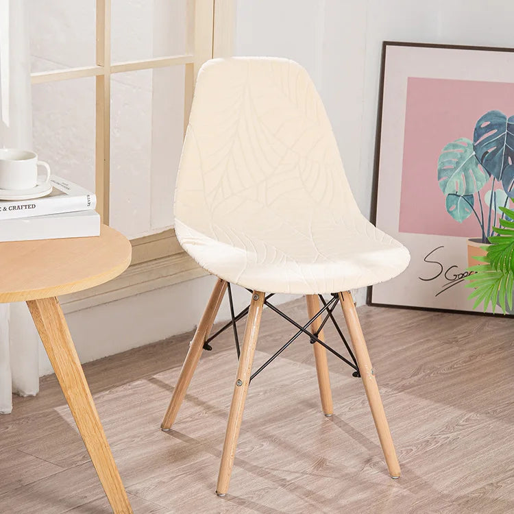 housse chaise moderne feuilles vert élastique antidérapante coussin polyester durable chambre restaurant mariage banquet
