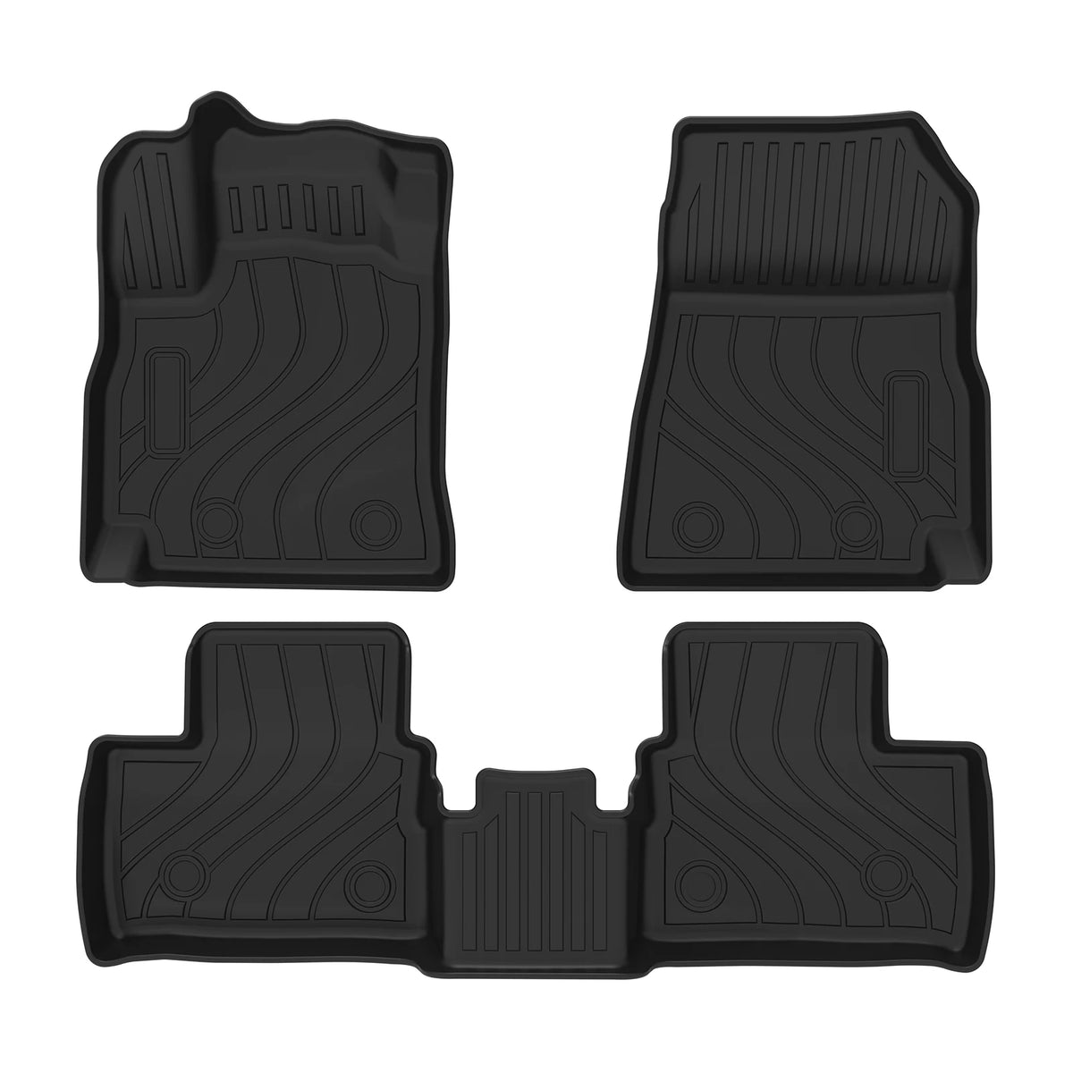 tapis sol caoutchouc noir rayures horizontales surface rugueuse moderne imperméable antidérapant voiture