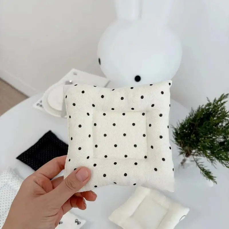 coussin protection blanc noir points noeuds chic moderne