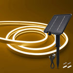 ruban led neon solaire blanc chaud flexible etanche decoration interieur exterieur
