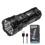 torche led rechargeable camping extérieur 30w lumiere intense noire bluetooth