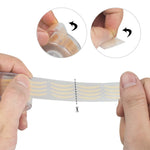 patchs adhésifs double paupières transparents rayures fines modernes kit pince ongles INCLUDED