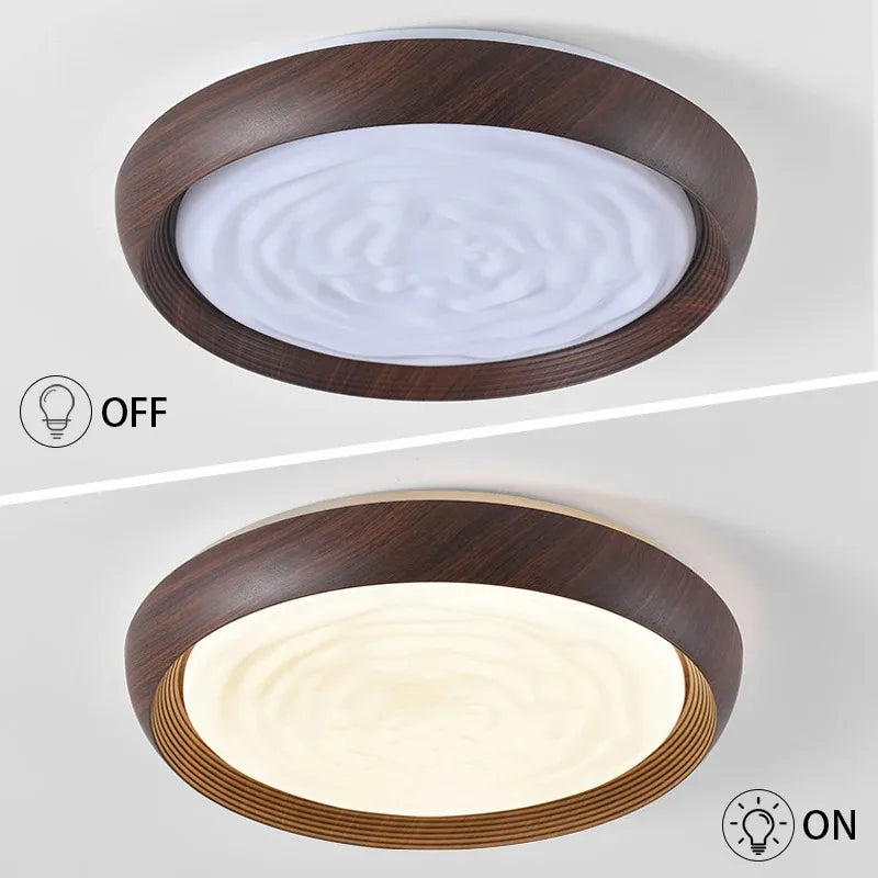 lampe moderne marron foncé texture bois minimaliste 249 2000 lumens montée surface