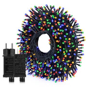 guirlande lumineuse led multicolore blanc blanc chaud spirale fil noir exterieur decoration noel festive