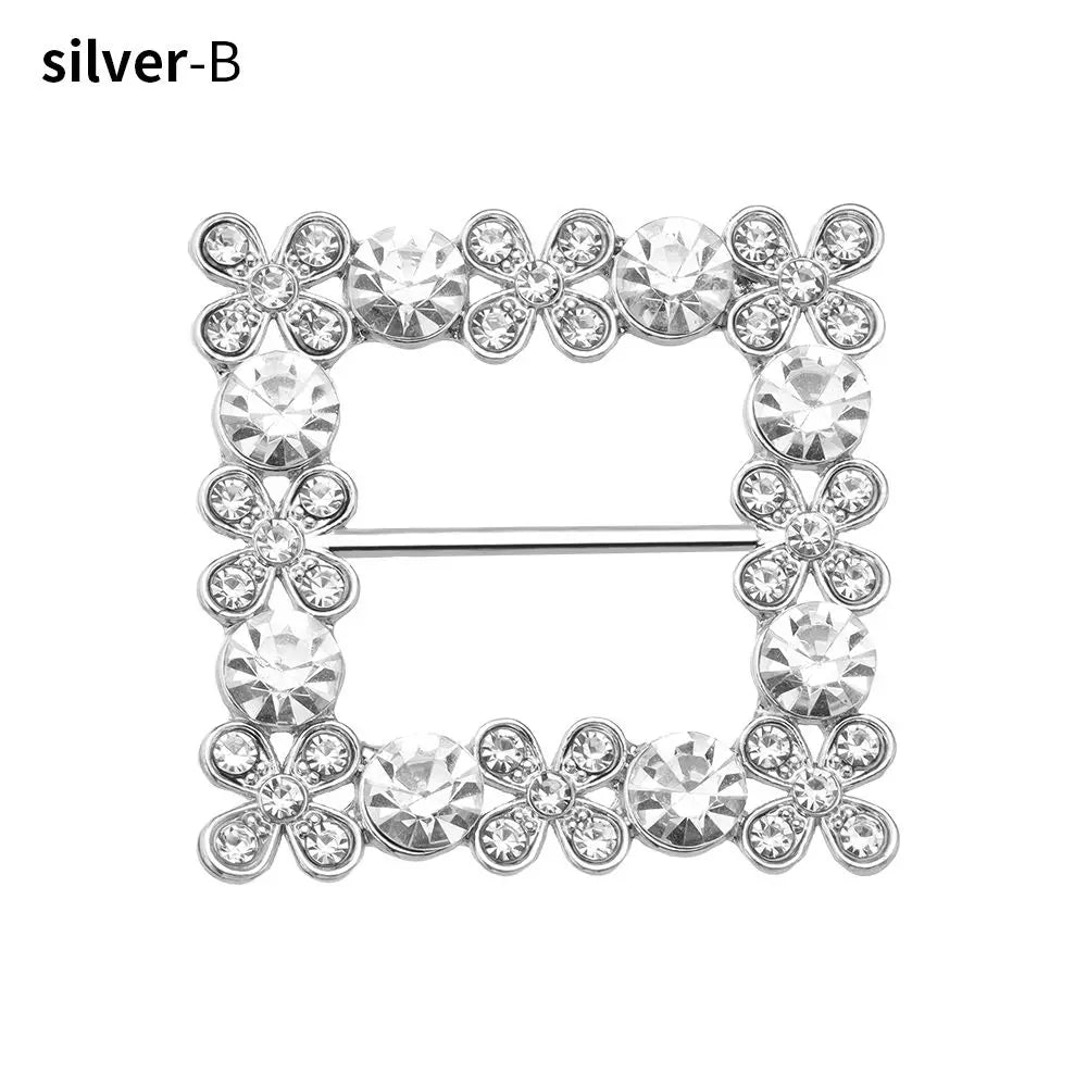 clips serviette or argent strass décoratifs élégants carré rond cœur étoile diverse formes