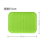 tapis protection cuisine silicone moderne vert bleu gris motifs géométriques