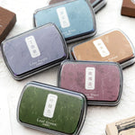tampons encreurs rétro couleurs unies vintage bois feuilles classiques scrapbooking diy decoration